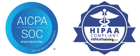 AICPA SOC 2 & HIPPA certification badges
